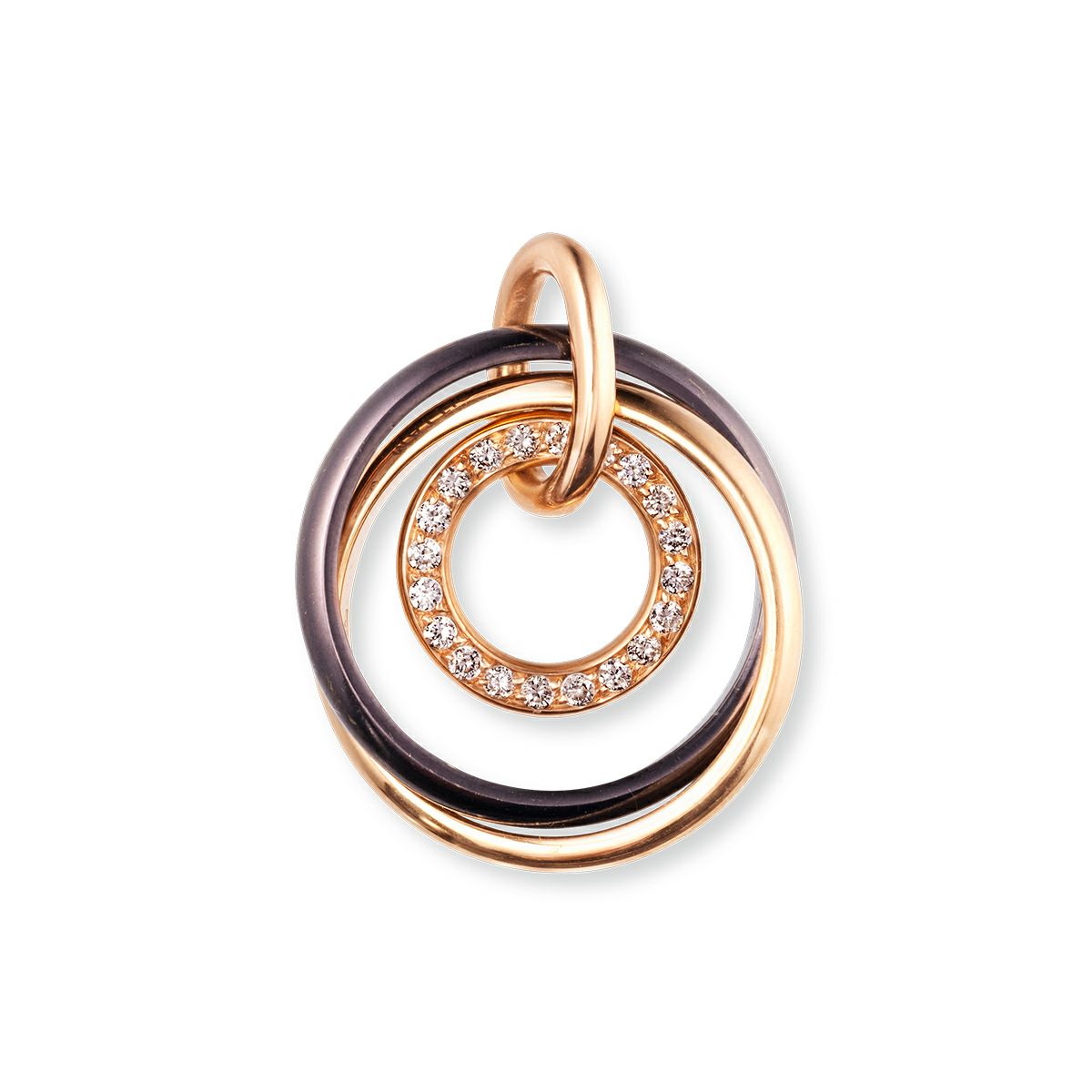 ラフダイアモンドサークルペンダントトップ シルバー ニュアンス