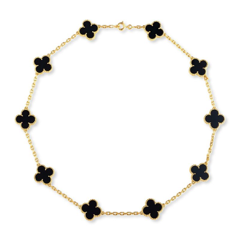 オニキス　ネックレス　バングル　セット ヴァンクリーフ＆アーペル ヴィンテージアルハンブラ オニキス 10pcs