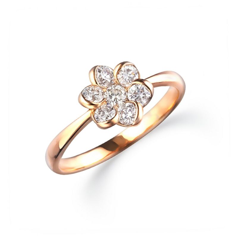 K18PG ダイヤモンド フラワー リング | アラジン ONLINE SHOP
