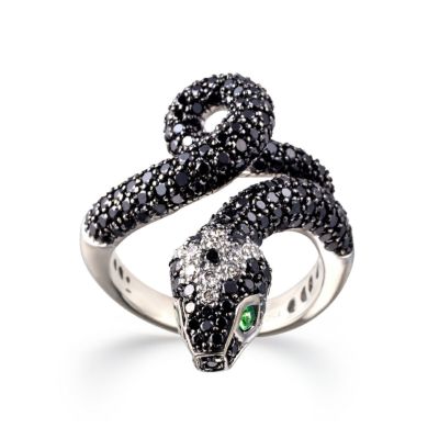 美品❗️D0.19CT✨k18YGスネークダイヤリング　k18ダイヤモンドリング 楽天市場】K18YG ダイヤ入り スネーク リング【送料無料】蛇