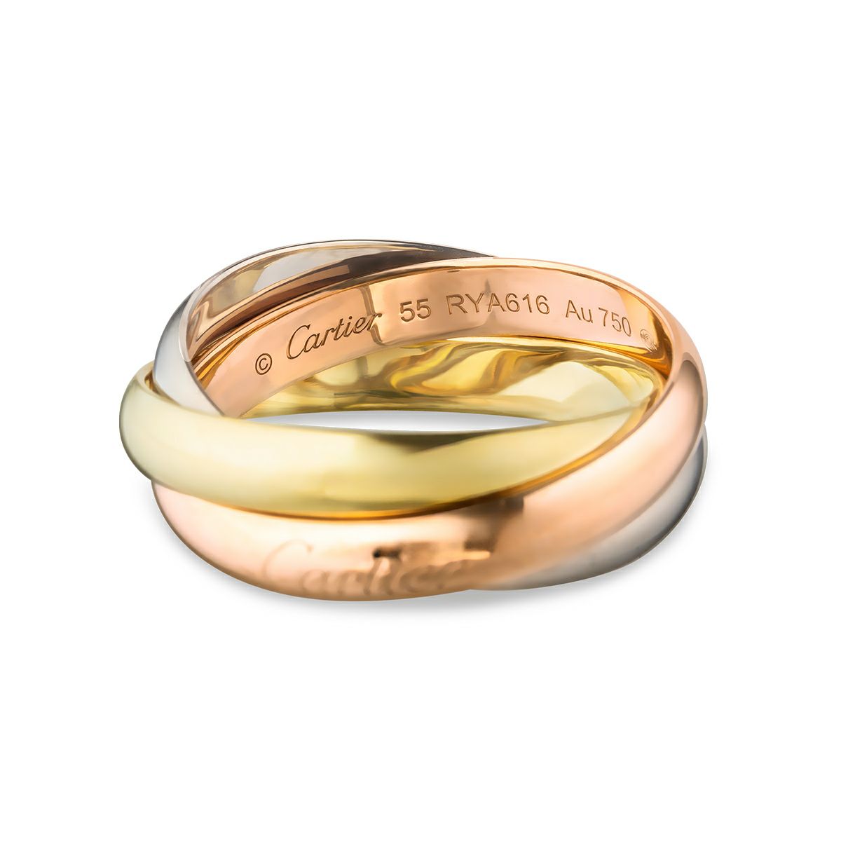 Cartier トリニティリング XPX171 サイズ55 CRB4234200 - トリニティ リング、クラシックモデル - ホワイト